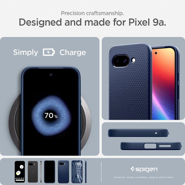 Spigen Google Pixel 9a Skal Liquid Air Navy Blue