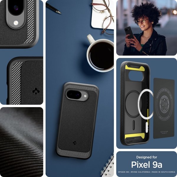 Spigen Google Pixel 9a Skal Rugged Armor MagFit Matte Black