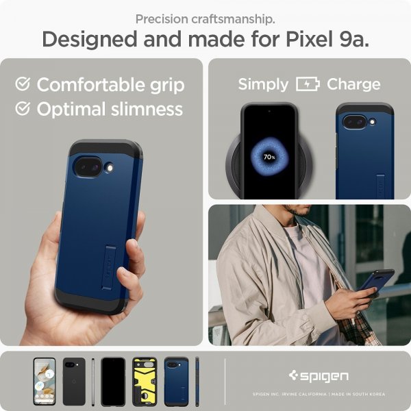 Spigen Google Pixel 9a Skal Tough Armor MagFit Navy Blue