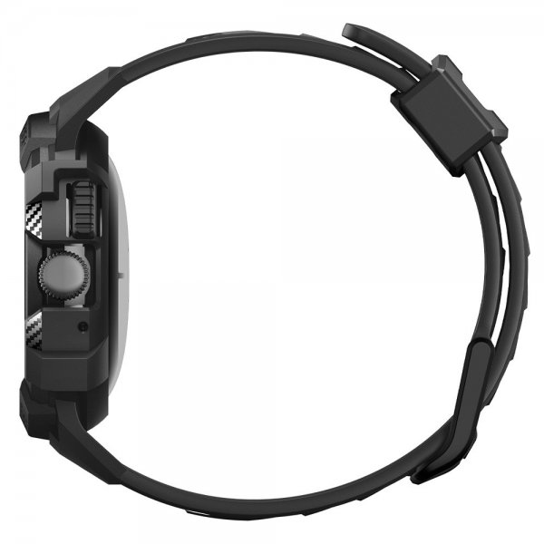 Spigen Google Pixel Watch 1/2/3 41mm Armband och Skal Rugged Armor Pro Svart