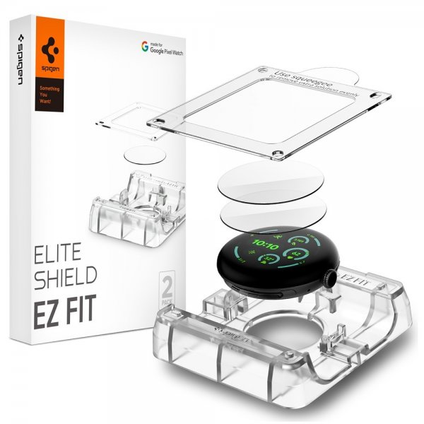 Spigen Google Pixel Watch 3/4 41mm Skärmskydd EliteShield EZ Fit 2-pack