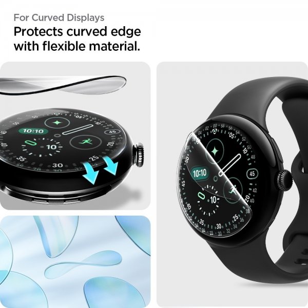 Spigen Google Pixel Watch 3/4 41mm Skärmskydd EliteShield EZ Fit 2-pack
