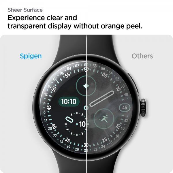 Spigen Google Pixel Watch 3/4 41mm Skärmskydd EliteShield EZ Fit 2-pack