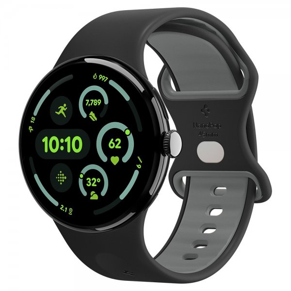 Spigen Google Pixel Watch 3/4 45mm Armband Nano Pop Black Sesame