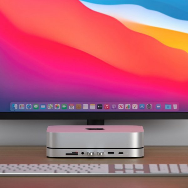 Satechi Type-C Aluminum Stand & Hub for Mac Mini Silver