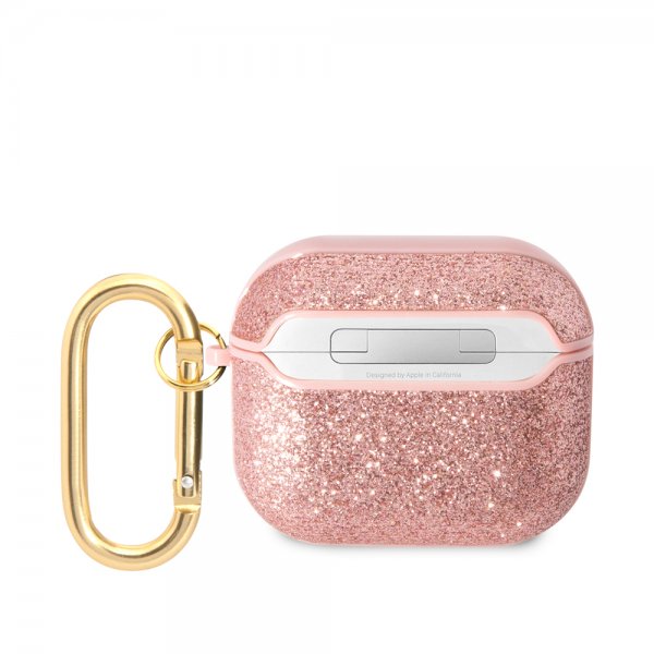 Guess AirPods 3 Skal Glitter Flakes Rosa