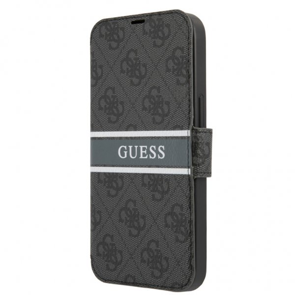 Guess iPhone 13 Pro Max Fodral Printed Stripe Grå
