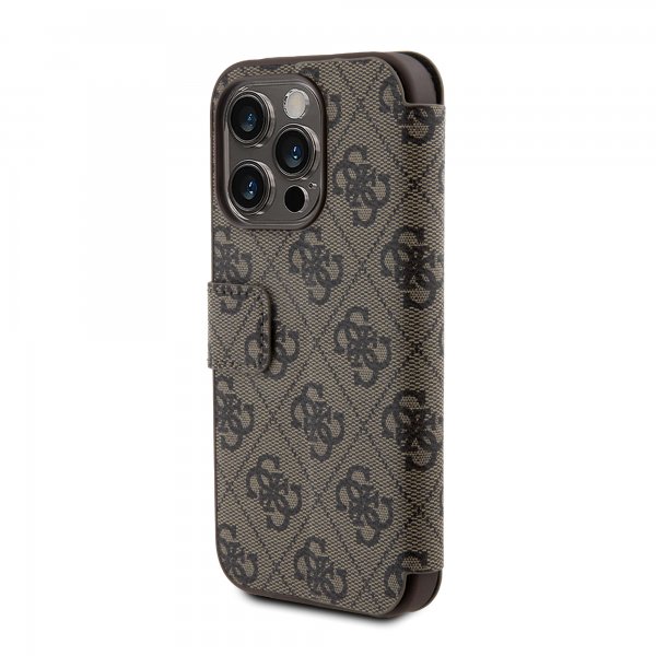 Guess iPhone 15 Pro Fodral 4G Logo Brun