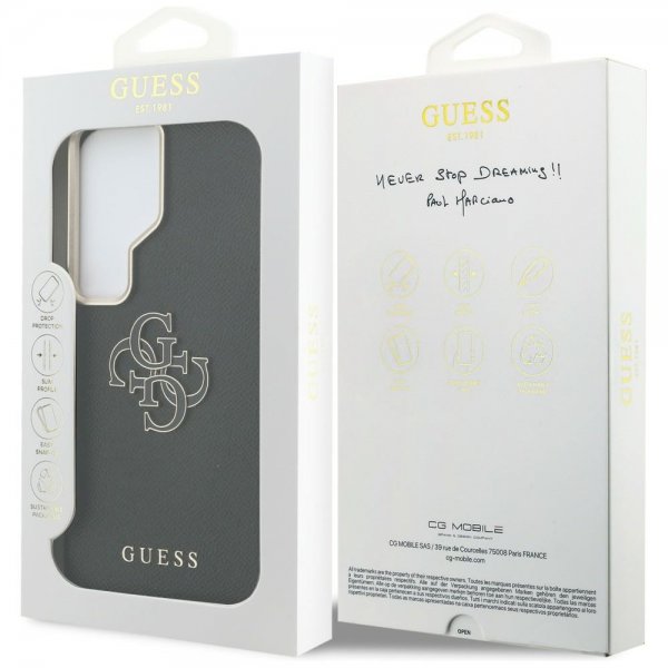 Guess Samsung Galaxy S26 Ultra Skal 4G Logo Grained Svart