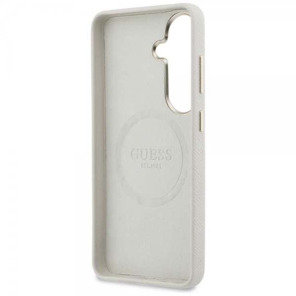 Guess Samsung Galaxy S26 Plus Skal Rhinestone Logo MagSafe Beige