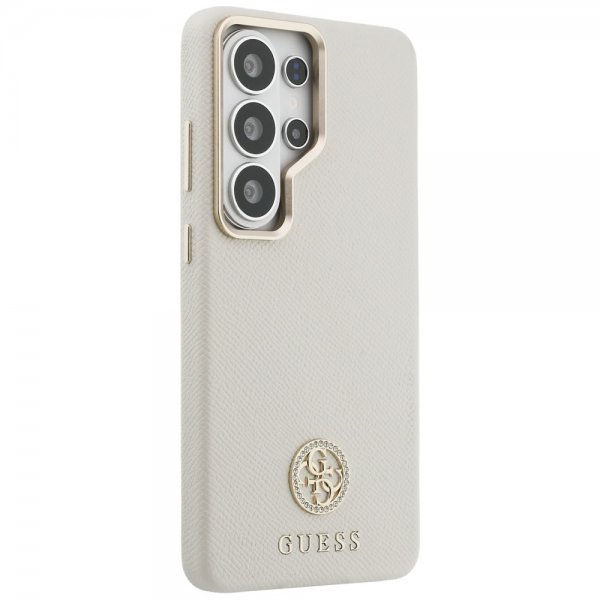 Guess Samsung Galaxy S26 Ultra Skal Rhinestone Logo MagSafe Beige