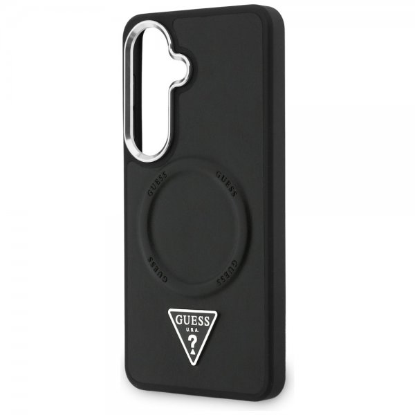Guess Samsung Galaxy S26 Skal Triangle Logo Embossed MagSafe Svart