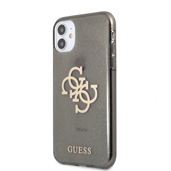 Guess iPhone 11 Skal Full Glitter Svart