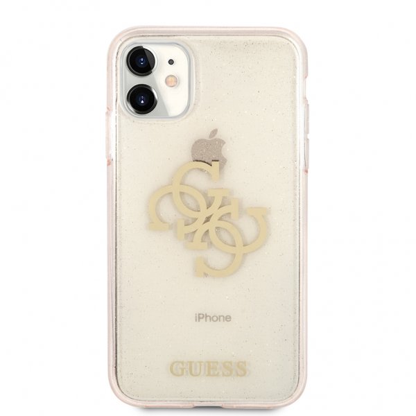 Guess iPhone 11 Skal Full Glitter Guld