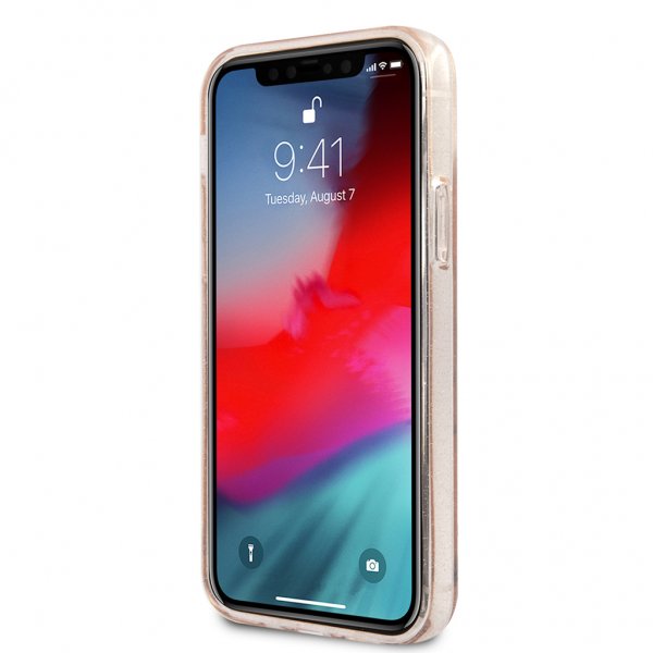 Guess iPhone 12 Pro Max Skal Full Glitter Guld