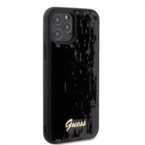 Guess iPhone 12/iPhone 12 Pro Skal Sequin Svart