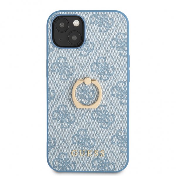 Guess iPhone 13 Skal Ring Stand Blå