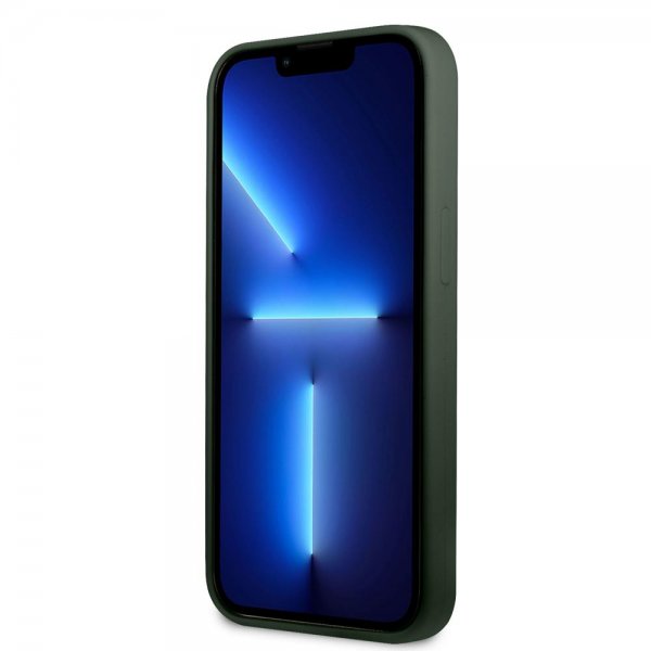Guess iPhone 13 Skal Silicone Metal Logo 4G Grön