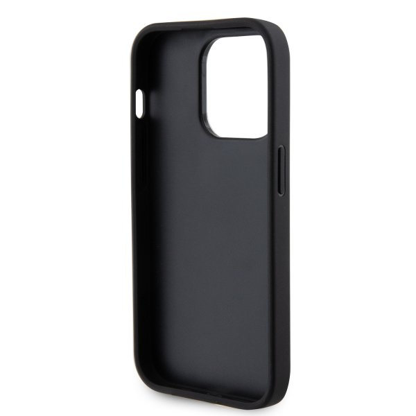 Guess iPhone 15 Pro Skal Perforated Glitter Svart