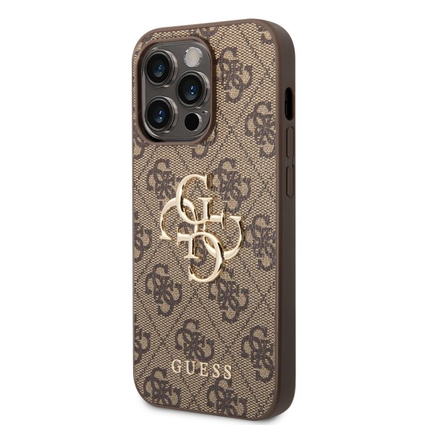 Guess iPhone 15 Pro Max Skal 4G Logo Brun