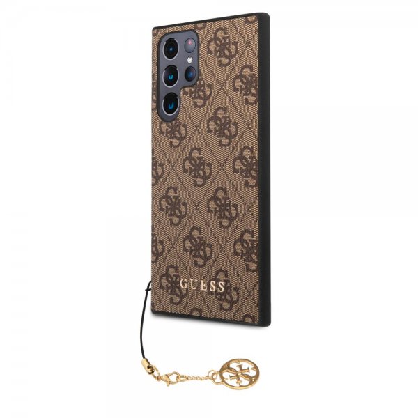 Guess Samsung Galaxy S22 Ultra Skal 4G Charms Brun
