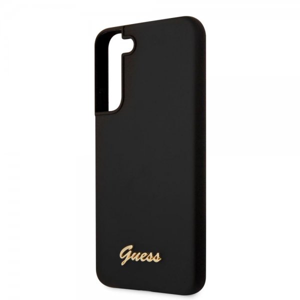 Guess Samsung Galaxy S22 Skal Script Metal Logo Svart