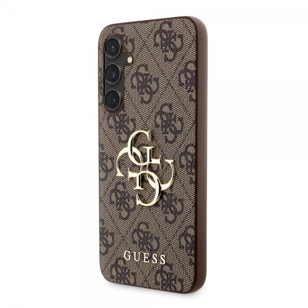 Guess Samsung Galaxy S23 FE Skal 4G Metal Logo Brun