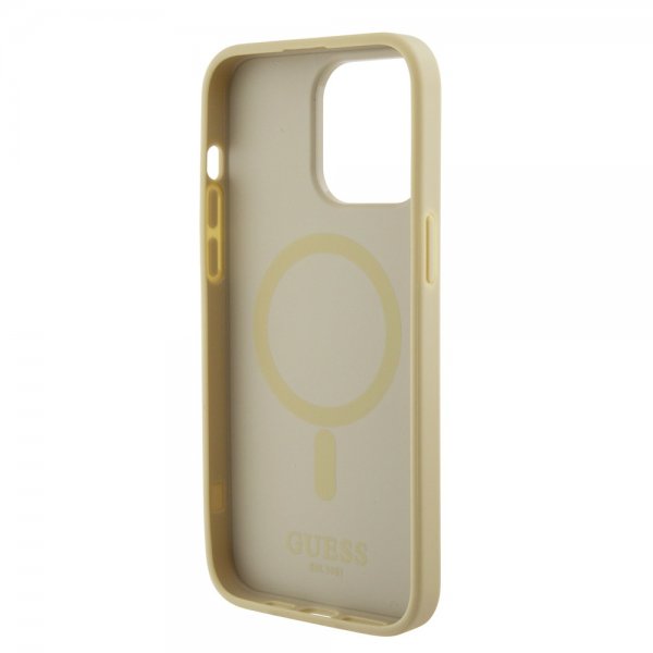 Guess iPhone 15 Pro Max Skal Saffiano MagSafe Beige