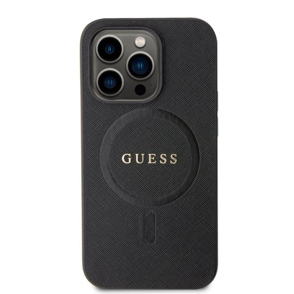 Guess iPhone 15 Pro Max Skal Saffiano MagSafe Svart
