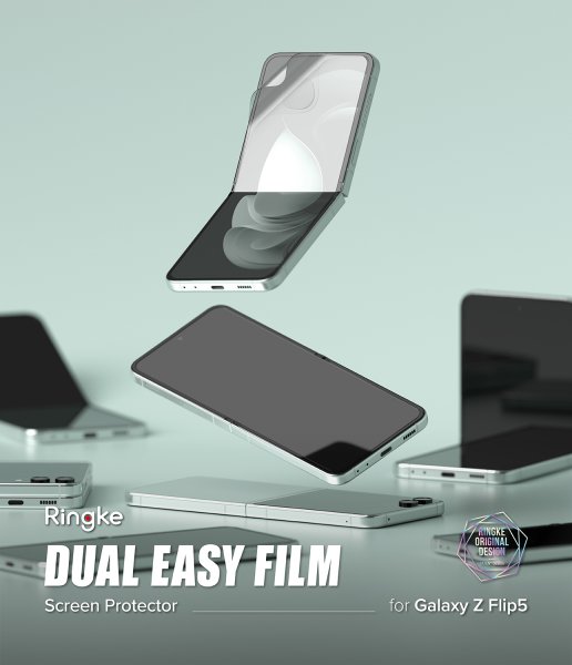 Ringke Samsung Galaxy Z Flip 5 Skärmskydd Dual Easy Film 2-pack