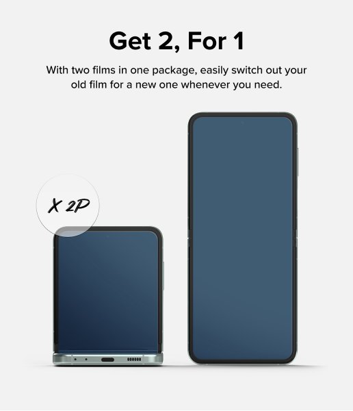 Ringke Samsung Galaxy Z Flip 5 Skärmskydd Dual Easy Film 2-pack