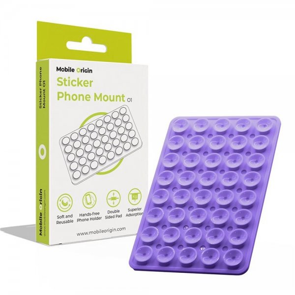 Mobile Origin Hållare Sticker Phone Mount Lila