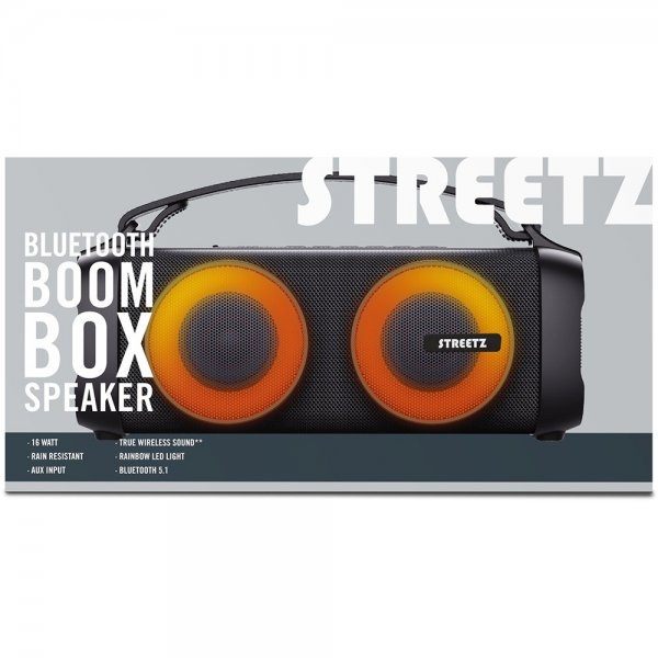 Streetz Högtalare B100 Bluetooth Boombox Speaker Svart