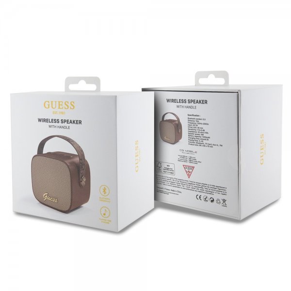 Guess Högtalare Mini Bluetooth Speaker Brun