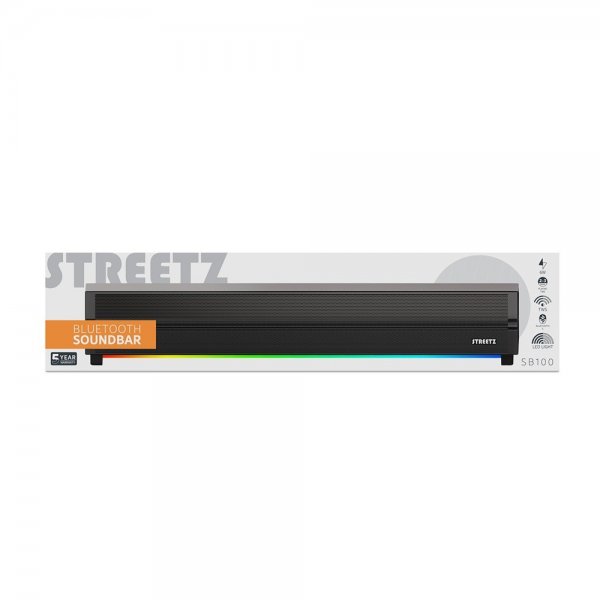 Streetz Högtalare SB100 Bluetooth Soundbar Svart