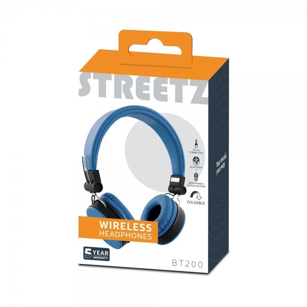 Streetz Hörlurar BT200 Wireless Headphones Blå