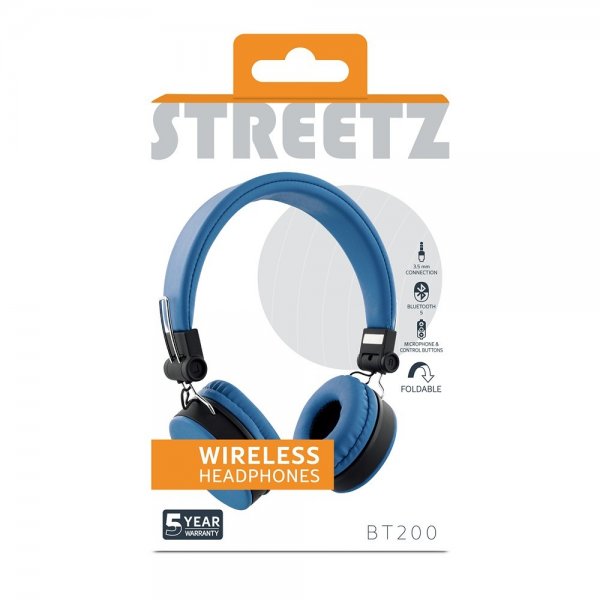 Streetz Hörlurar BT200 Wireless Headphones Blå