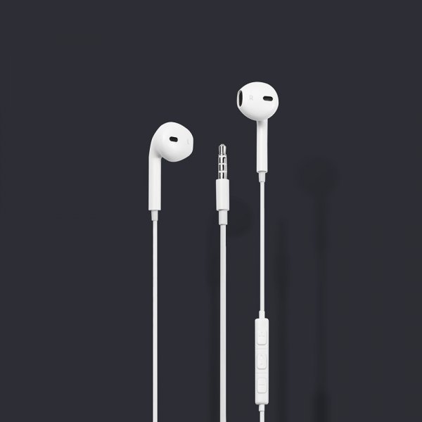 Streetz Hörlurar E100 Semi-In-Ear Earbuds 3.5mm Vit