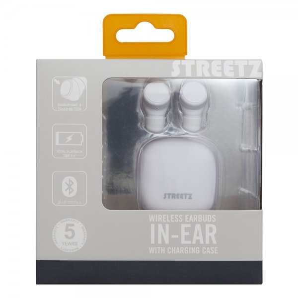 Streetz Hörlurar T200 Wireless Earbuds In-Ear Vit