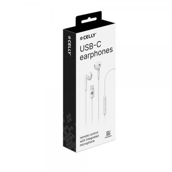 Celly Hörlurar UP1100 USB-C Vit