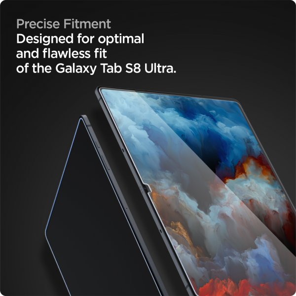 Spigen Samsung Galaxy Tab S8 Ultra Skärmskydd GLAS.tR EZ Fit