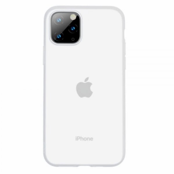 Baseus iPhone 11 Pro Max Skal Jelly Liquid Silica Gel Vit