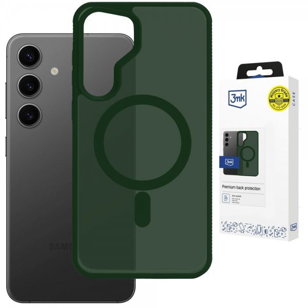 3mk Samsung Galaxy S25 Skal Smoke MagCase Grön