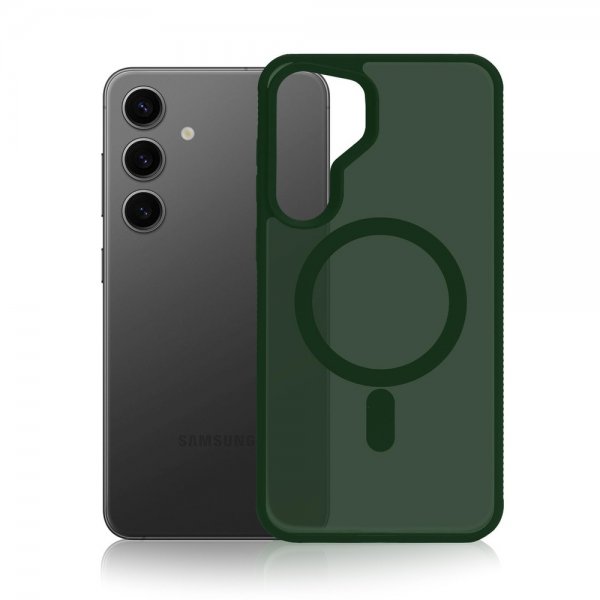3mk Samsung Galaxy S25 Skal Smoke MagCase Grön