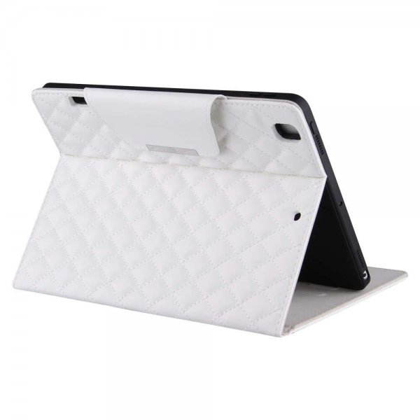 iPad 10.2 (gen 7/8/9) Fodral Rombmönster Vit