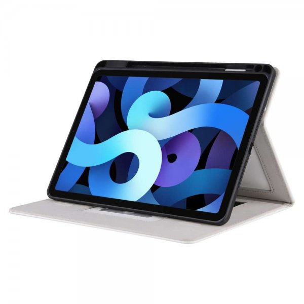iPad 10.2 (gen 7/8/9) Fodral Rombmönster Vit
