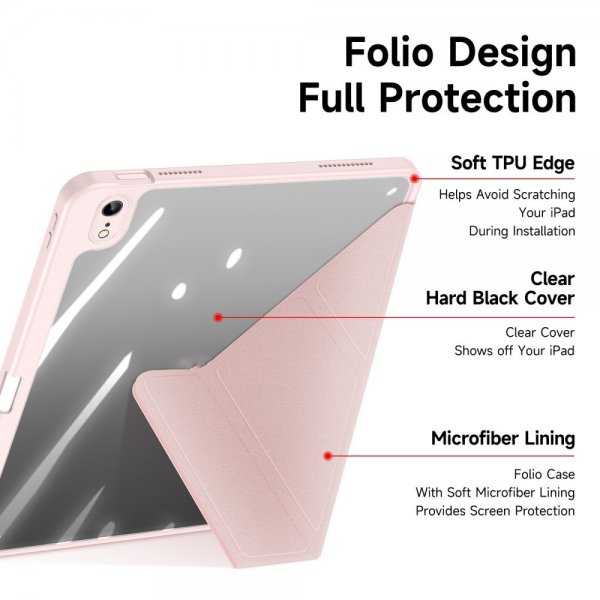 Dux Ducis iPad 10.9 (gen 10)/iPad 11 (A16) Fodral Magi Series Rosa