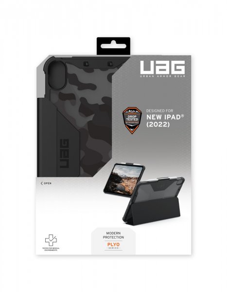 Urban Armor Gear (UAG) iPad 10.9 (gen 10)/iPad 11 (A16) Fodral Plyo Folio Midnight Camo