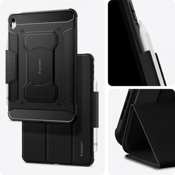 Spigen iPad 10.9 (gen 10)/iPad 11 (A16) Fodral Rugged Armor Pro Svart