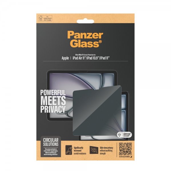 PanzerGlass iPad 10.9 (gen 10)/iPad 11 (A16)/iPad Air 11 (M2/M3/M4) Skärmskydd Ultra-Wide Fit Privacy